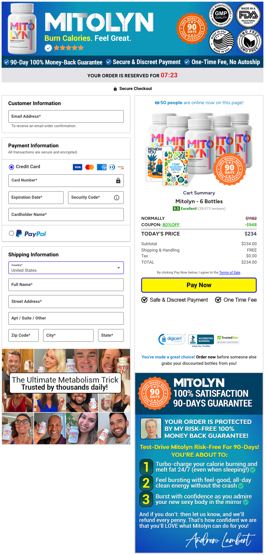 Mitolyn Official Website Secure Order Page